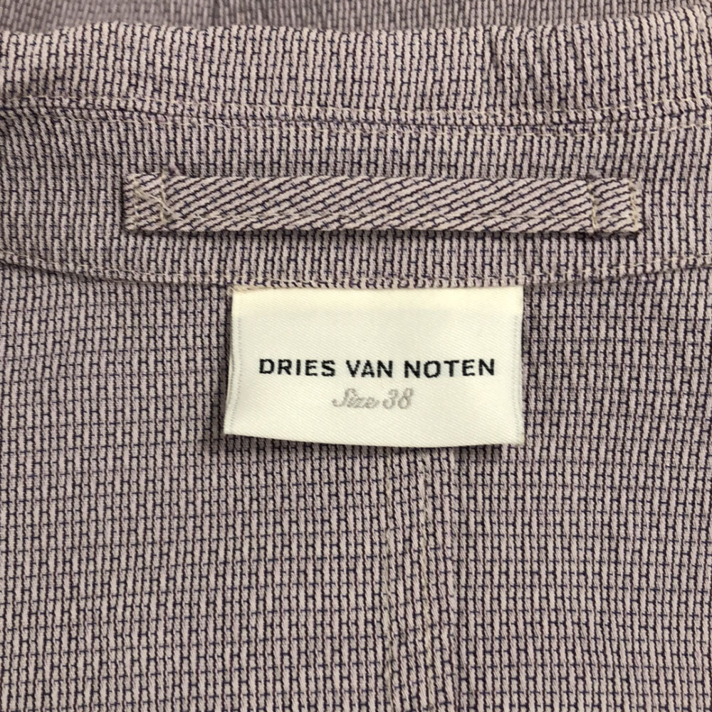 DRIES VAN NOTEN ドリスヴァンノッテン リネンブレンド テーラードジャケット 38 パープル レディース