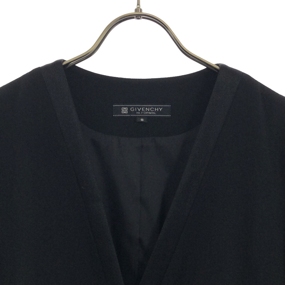 Givenchy ジバンシー 90s ノーカラージャケット 8 ブラック フォーマル オールド レディース