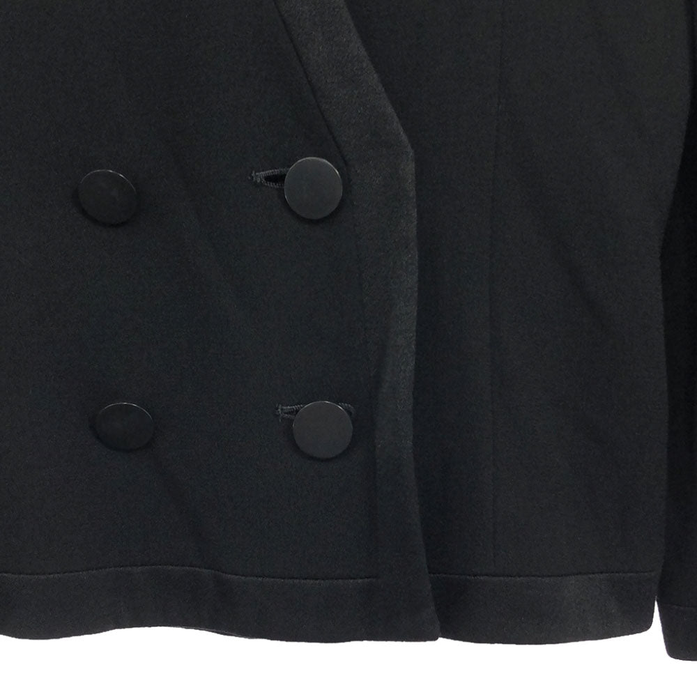 Givenchy ジバンシー 90s ノーカラージャケット 8 ブラック フォーマル オールド レディース