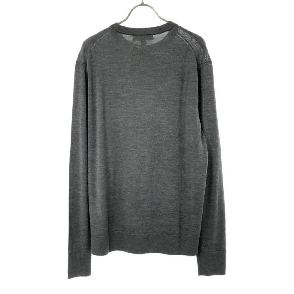 未使用 ブルックスブラザーズ ウール 長袖 セーター M グレー Brooks Brothers タグ付き ニット メンズ