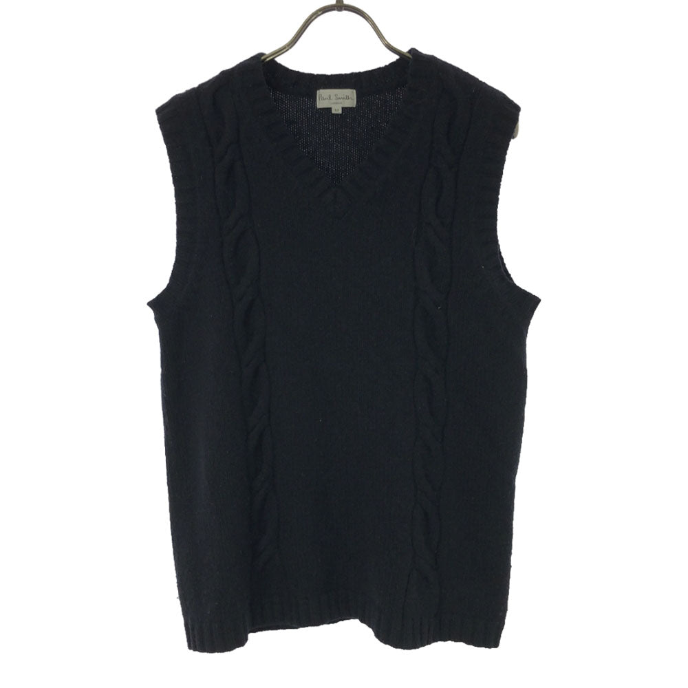 Paul Smith ポールスミス ウールブレンド Vネック ニットベスト M ブラック レディース