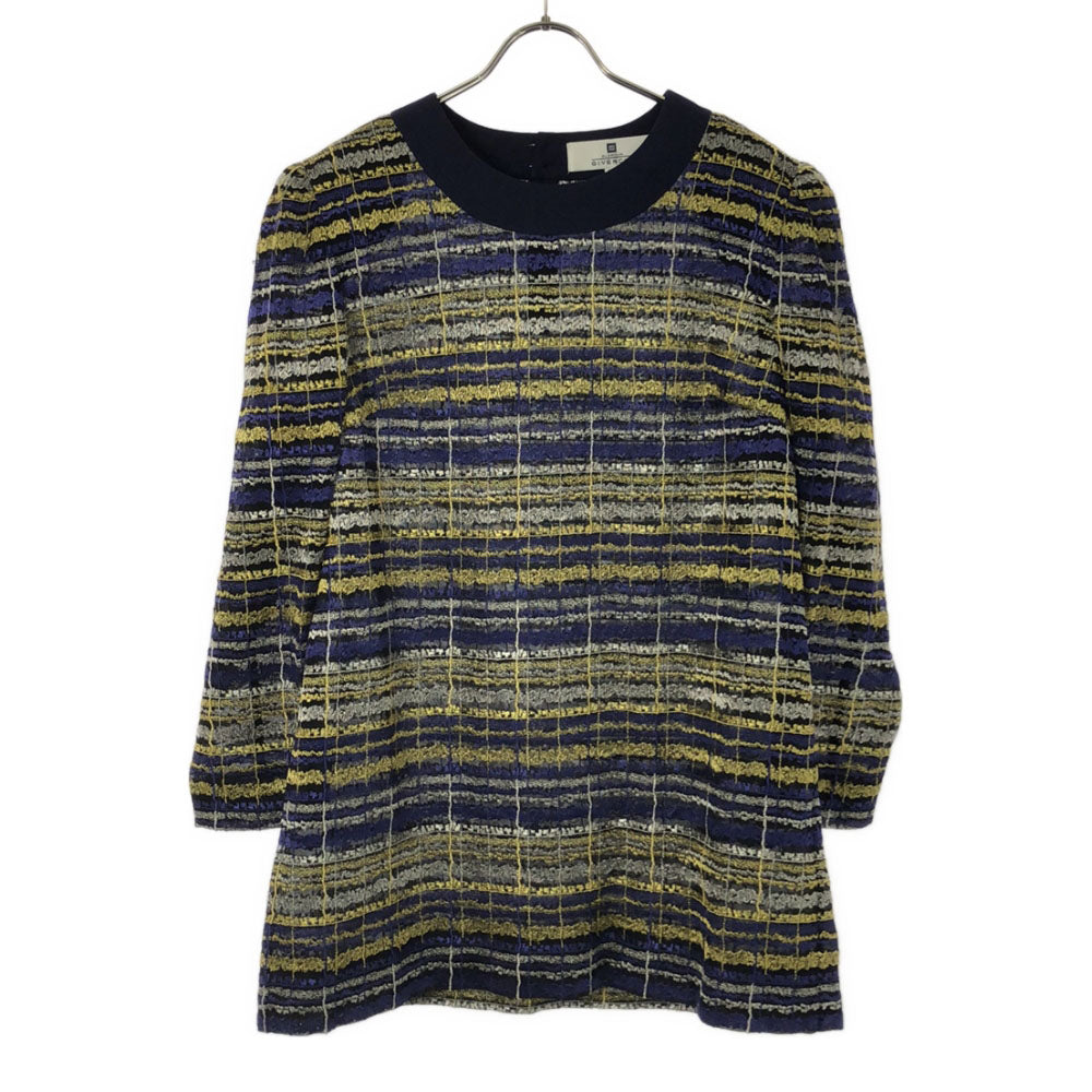 Givenchy ジバンシー 90s 日本製 総柄刺繍 長袖 メッシュ カットソー 13 オールド レディース