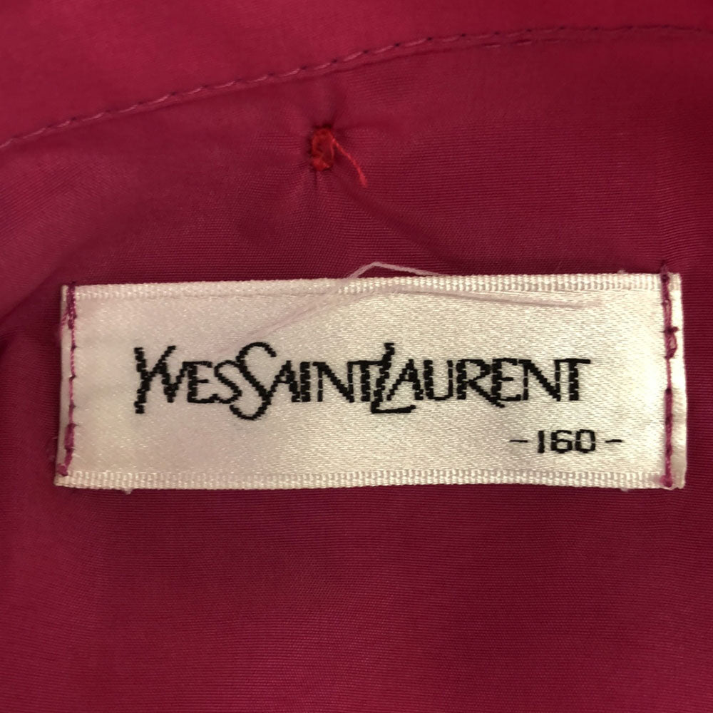 YVES SAINT LAURENT イヴサンローラン 90s 長袖 ジップパーカー 160cm ピンク系 オールド キッズ