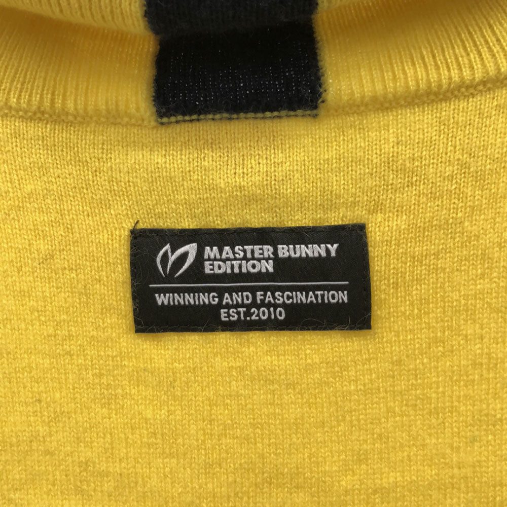 MASTER BUNNY EDITION マスターバニーエディション カシミヤ100% ゴルフ 長袖 タートルネック セーター 5 イエロー ニット メンズ