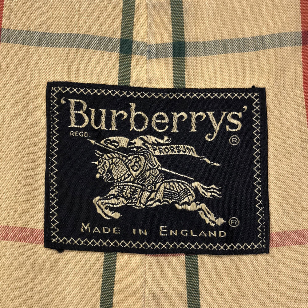 Burberrys バーバリーズ 70s 80s 英国製 長袖 トレンチコート ネイビー 裏チェック オールド ヴィンテージ メンズ