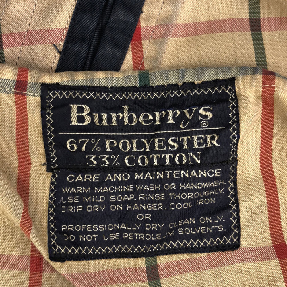 Burberrys バーバリーズ 70s 80s 英国製 長袖 トレンチコート ネイビー 裏チェック オールド ヴィンテージ メンズ
