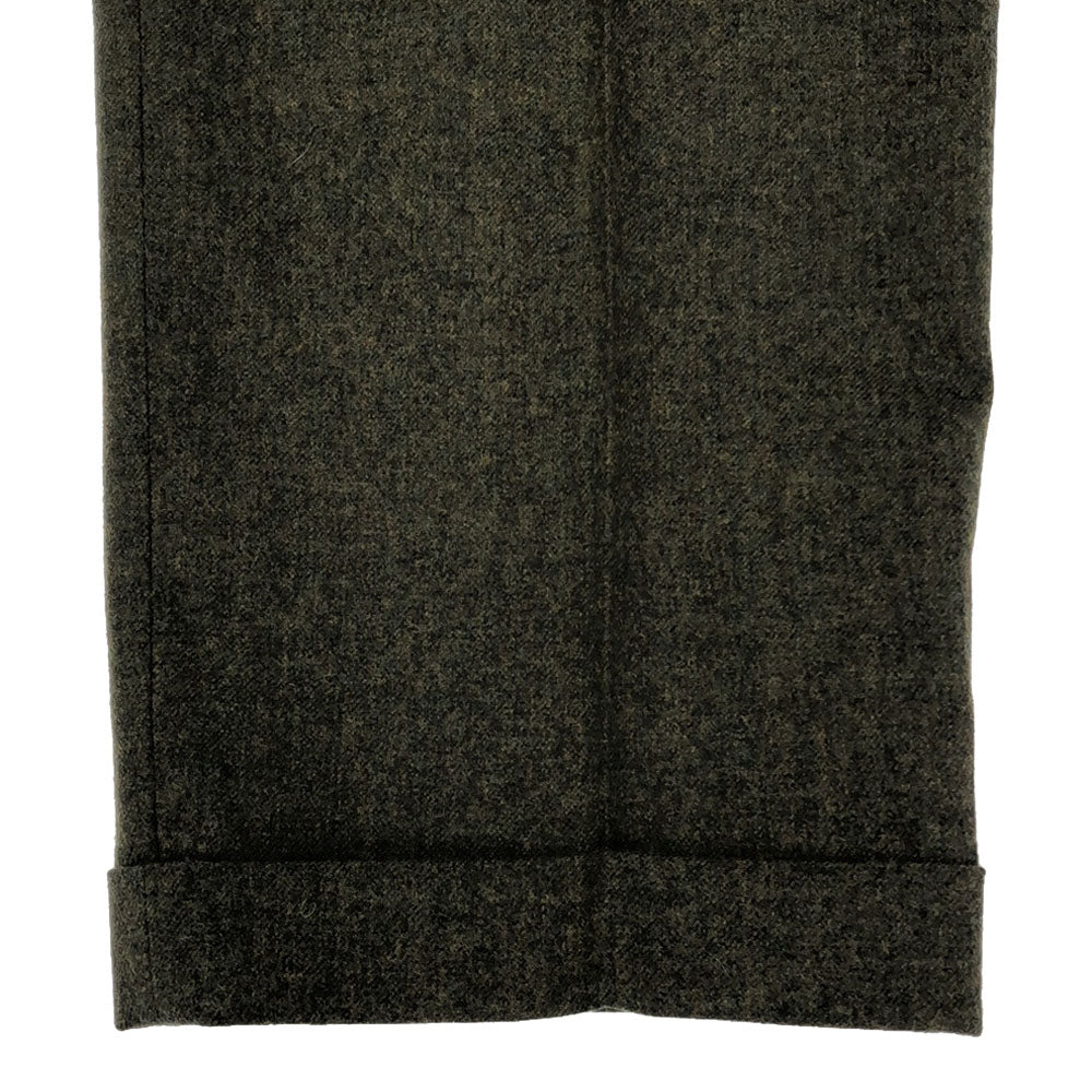 イヴサンローラン 90s フランス製 オールド ウールパンツ カーキ系 YVES SAINT LAURENT テーパードパンツ レディース