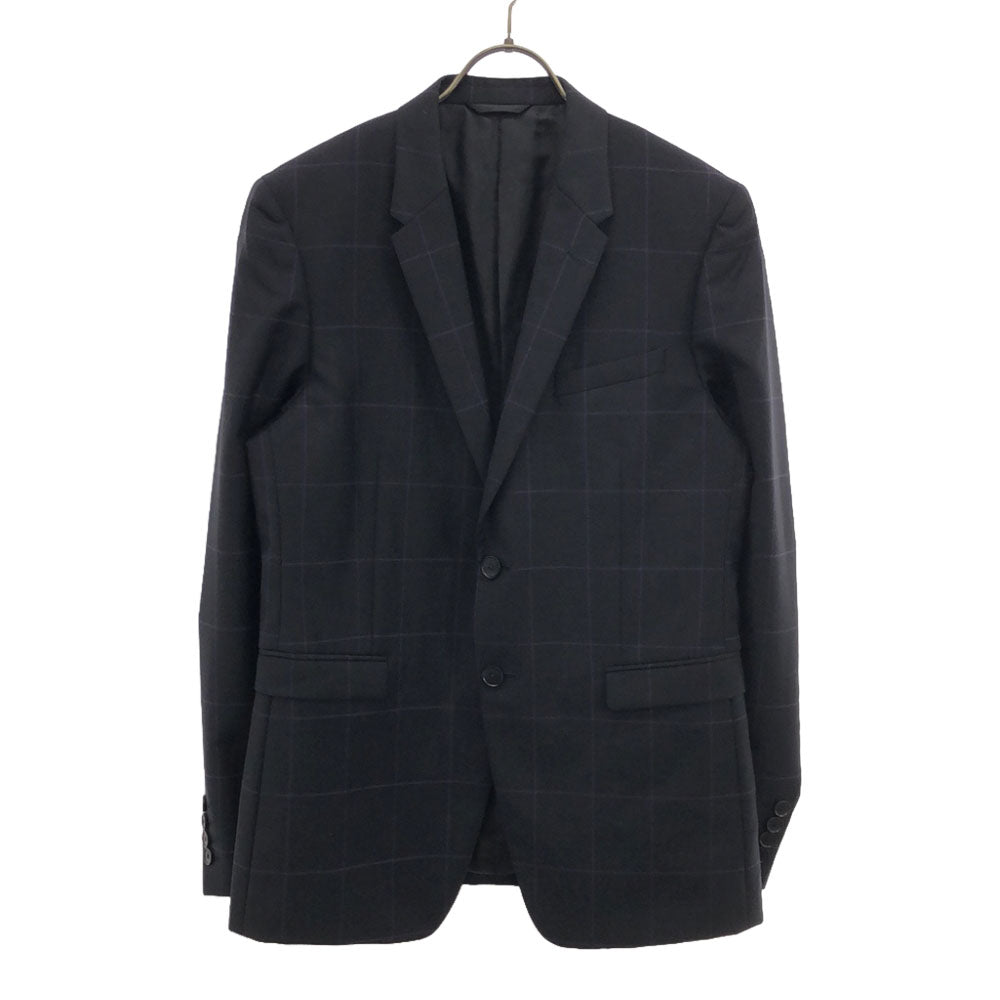 ポールスミスロンドン 日本製 ウール チェック柄 ALFRED BROWN スーツ 上下 セットアップ L ブラック系 Paul Smith LONDON メンズ