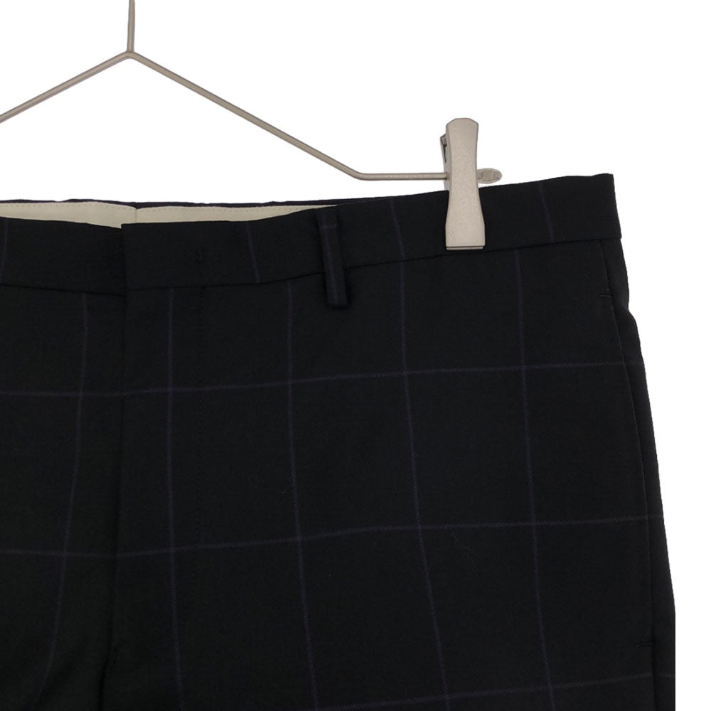 ポールスミスロンドン 日本製 ウール チェック柄 ALFRED BROWN スーツ 上下 セットアップ L ブラック系 Paul Smith LONDON メンズ