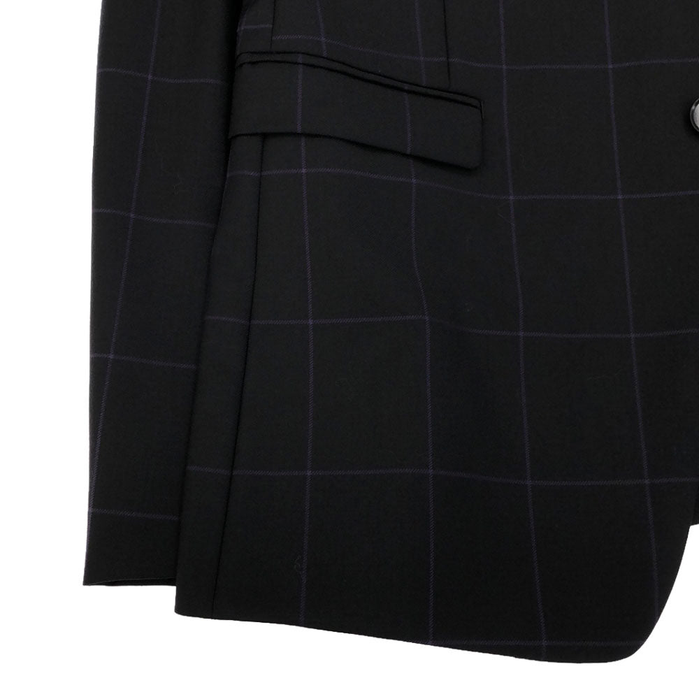 ポールスミスロンドン 日本製 ウール チェック柄 ALFRED BROWN スーツ 上下 セットアップ L ブラック系 Paul Smith LONDON メンズ