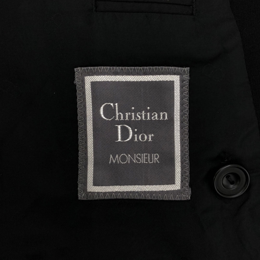 クリスチャンディオール ムッシュ ウール スーツ 上下 セットアップ 93-79-165 ブラック Christian Dior MONSIEUR メンズ