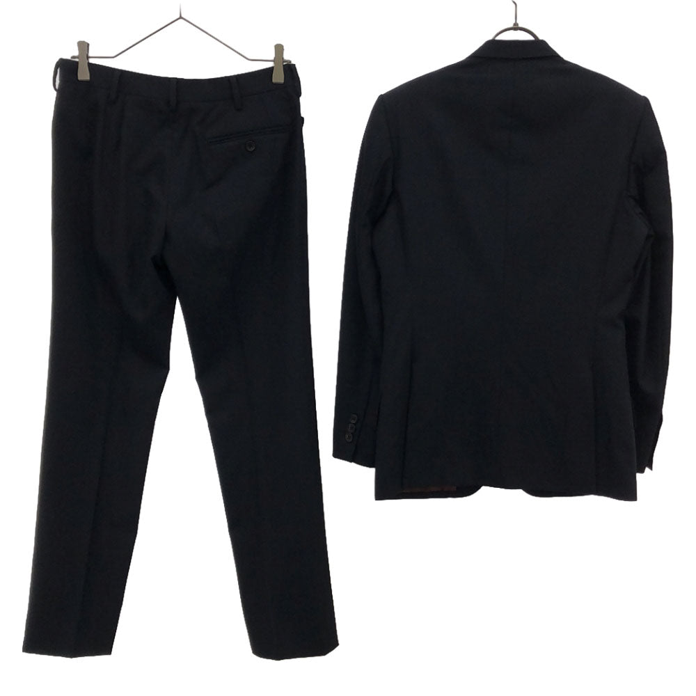 ポールスミス 日本製 ウール スーツ 上下 セットアップ S 紺 Paul Smith メンズ