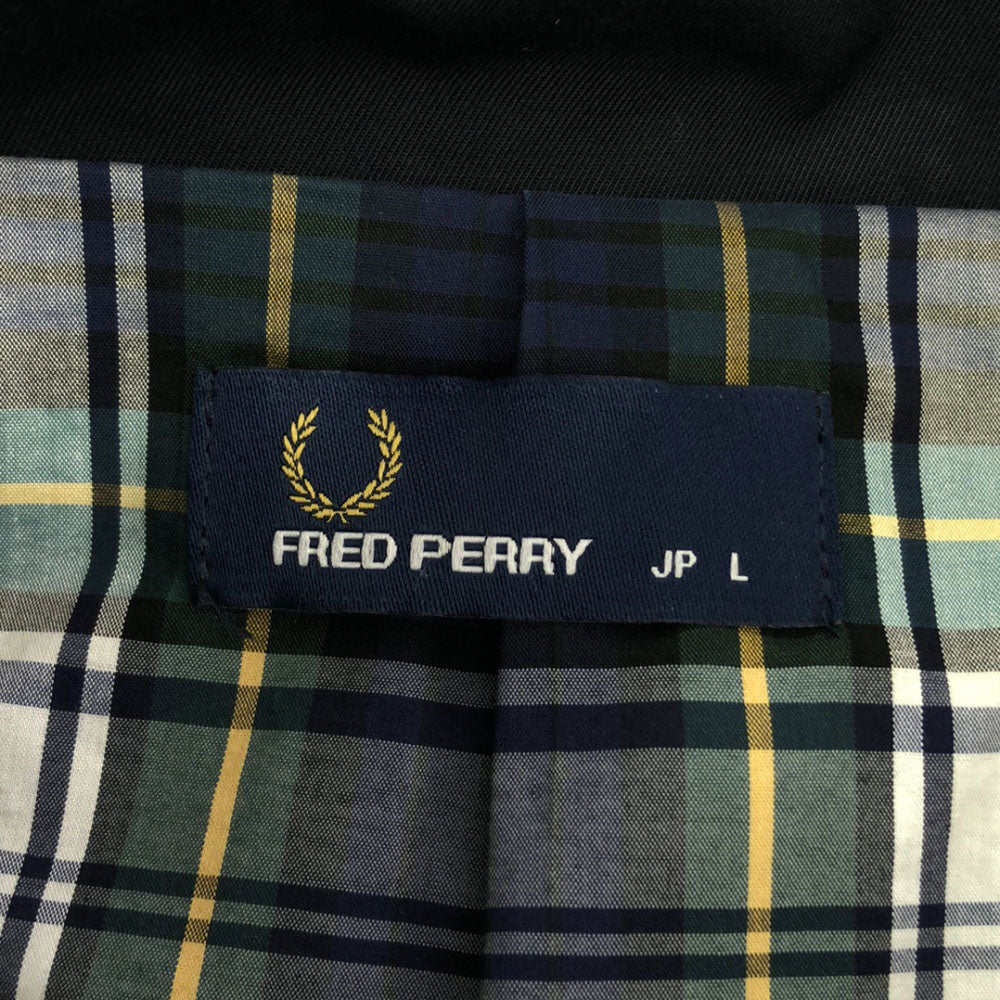 フレッドペリー F2456 ハリントンマック コート L ネイビー FRED PERRY 裏地付き ジップアップ レディース