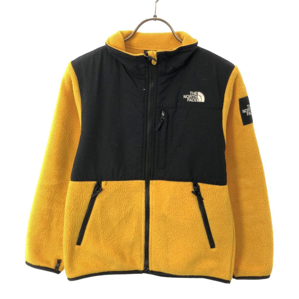 THE NORTH FACE ザノースフェイス NAJ71943 ロゴ刺繍 デナリ ジャケット 140 オレンジ系×ブラック フリース アウトドア キッズ