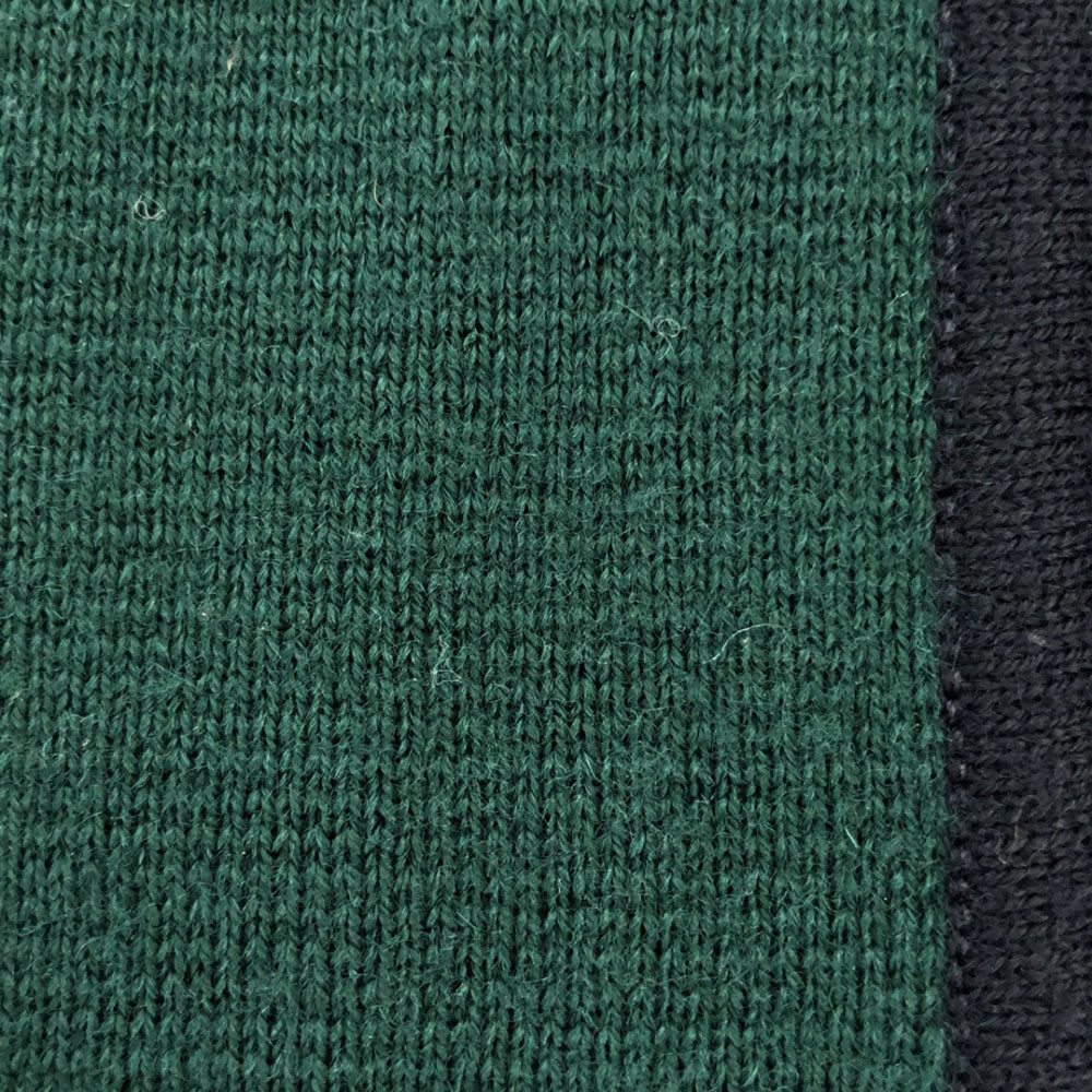 Burberrys バーバリーズ 90s ウールブレンド 長袖 Vネック ニットカーディガン 38 グリーン×ネイビー オールド レディース