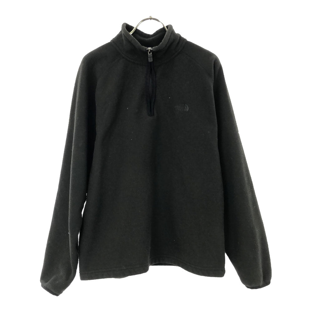 THE NORTH FACE ザノースフェイス ロゴ刺繍 ハーフジップ フリースジャケット S ブラック プルオーバー アウトドア DA301116 メンズ