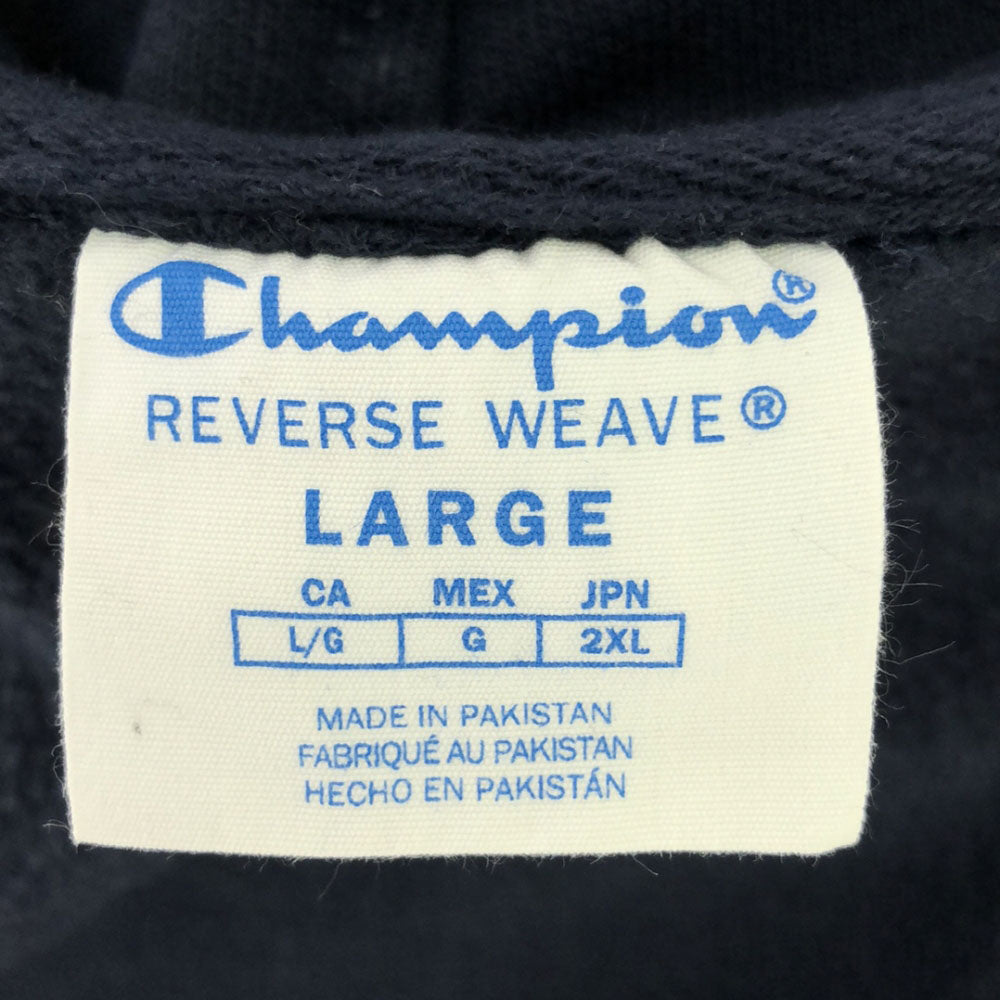 Champion チャンピオン リバースウィーブ ロゴ刺繍 長袖 スウェットパーカー 2XL ネイビー メンズ