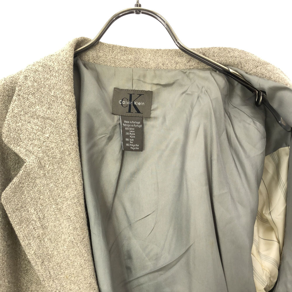 Calvin klein カルバンクライン 90s ウールブレンド テーラードジャケット 38 ベージュ系 オールド メンズ