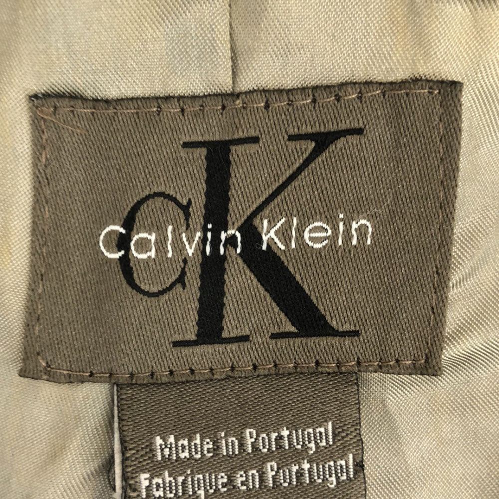 Calvin klein カルバンクライン 90s ウールブレンド テーラードジャケット 38 ベージュ系 オールド メンズ