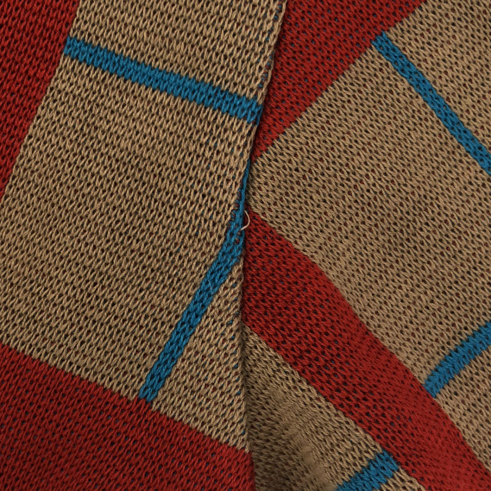 ステュディオス 日本製 チェック柄 長袖 ニット 1 ブラウン系 STUDIOUS セーター メンズ