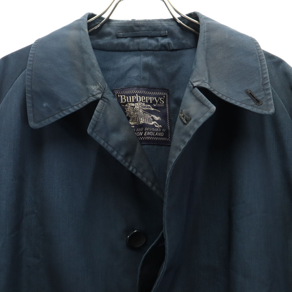 Burberrys バーバリーズ 60s 70s ステンカラーコート ネイビー オールド ヴィンテージ メンズ