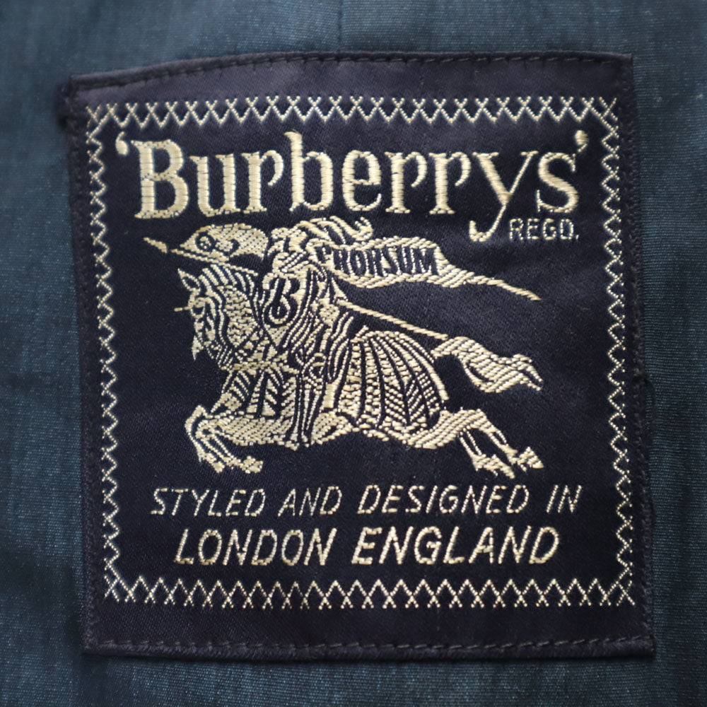 Burberrys バーバリーズ 60s 70s ステンカラーコート ネイビー オールド ヴィンテージ メンズ
