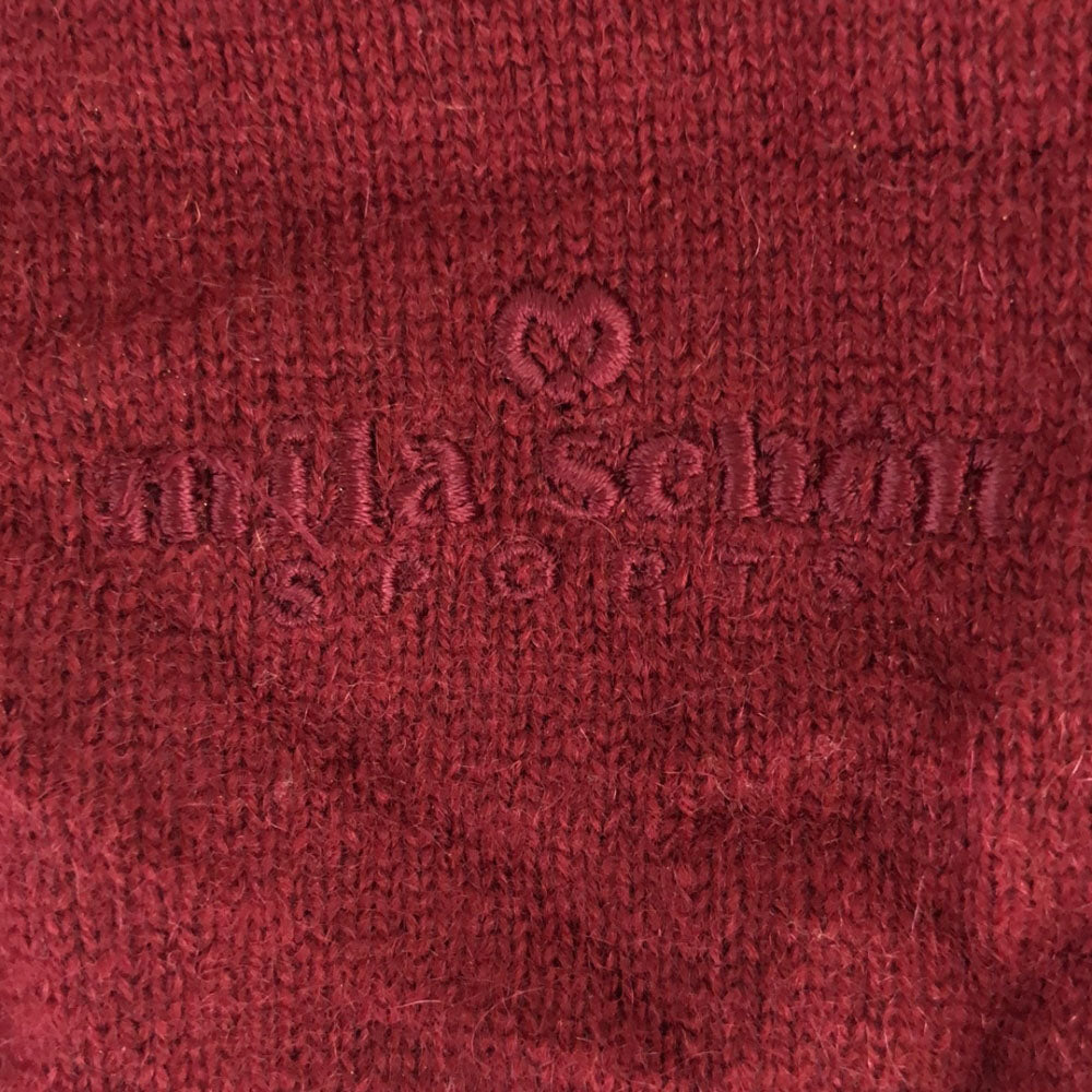 mila schon ミラショーン カシミヤ100% Vネック ニットベスト M レッド系 メンズ