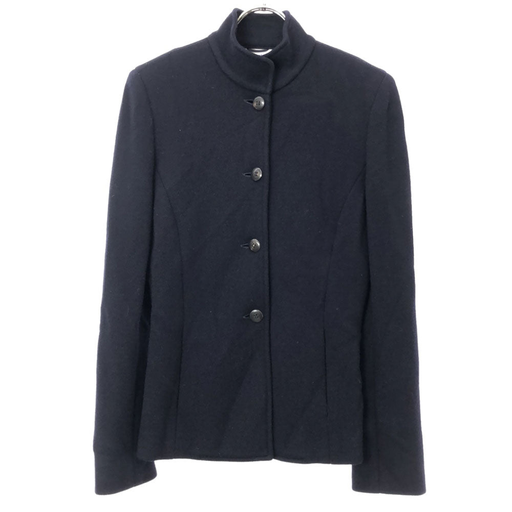 BARNEYS NEWYORK バーニーズニューヨーク 日本製 noboru ohmiya ウールジャケット 38 ネイビー レディース