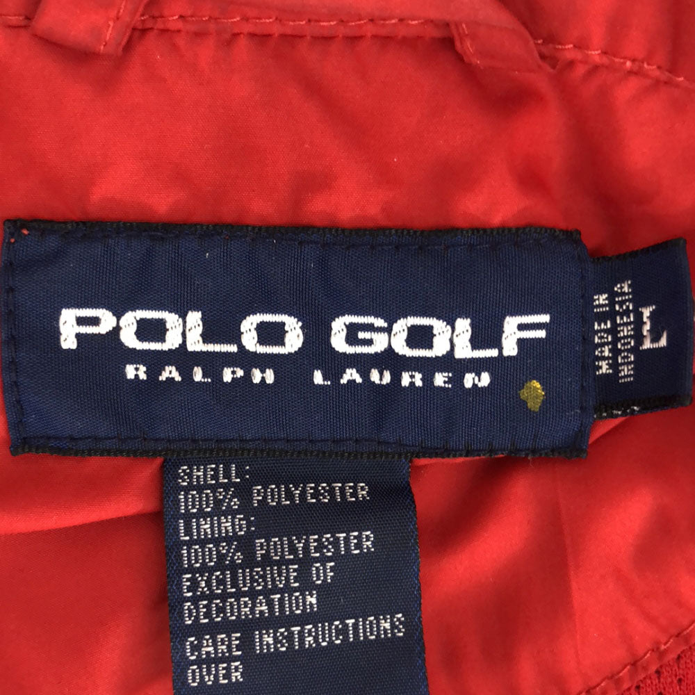 ポロゴルフラルフローレン ゴルフ ジップジャケット L レッド POLO GOLF RALPH LAUREN 裏メッシュ メンズ