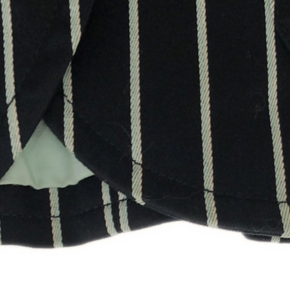 LACOSTE ラコステ ストライプ テーラードジャケット 38 ブラック 刺繍 レディース