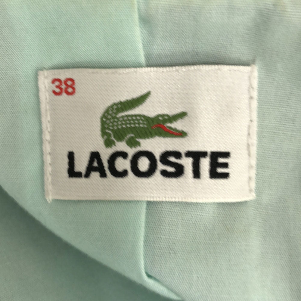 LACOSTE ラコステ ストライプ テーラードジャケット 38 ブラック 刺繍 レディース