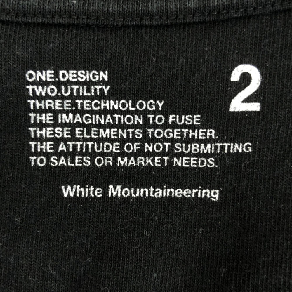 WHITE MOUNTAINEERING ホワイトマウンテニアリング プリント 長袖 Tシャツ 2 ブラック ロンT メンズ