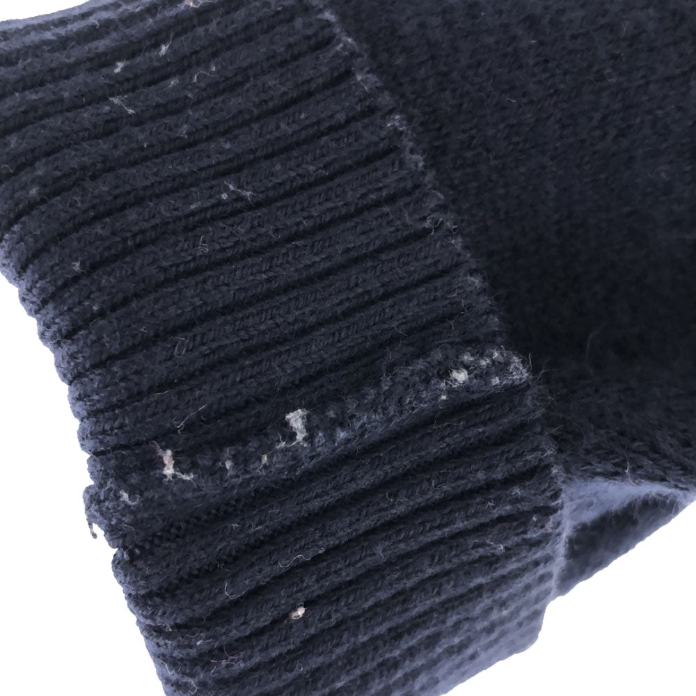 LACOSTE L!VE ラコステライブ 総柄 長袖 コットンニット セーター 5 ネイビー系 メンズ