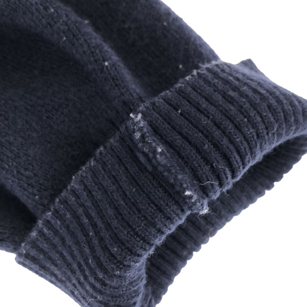 LACOSTE L!VE ラコステライブ 総柄 長袖 コットンニット セーター 5 ネイビー系 メンズ