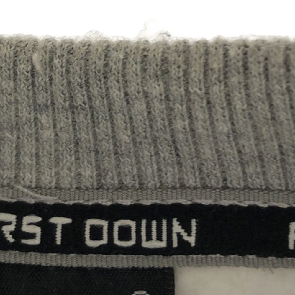 ファーストダウン 長袖 スウェット トレーナー M ライトグレー FIRSTDOWN 裏起毛 メンズ