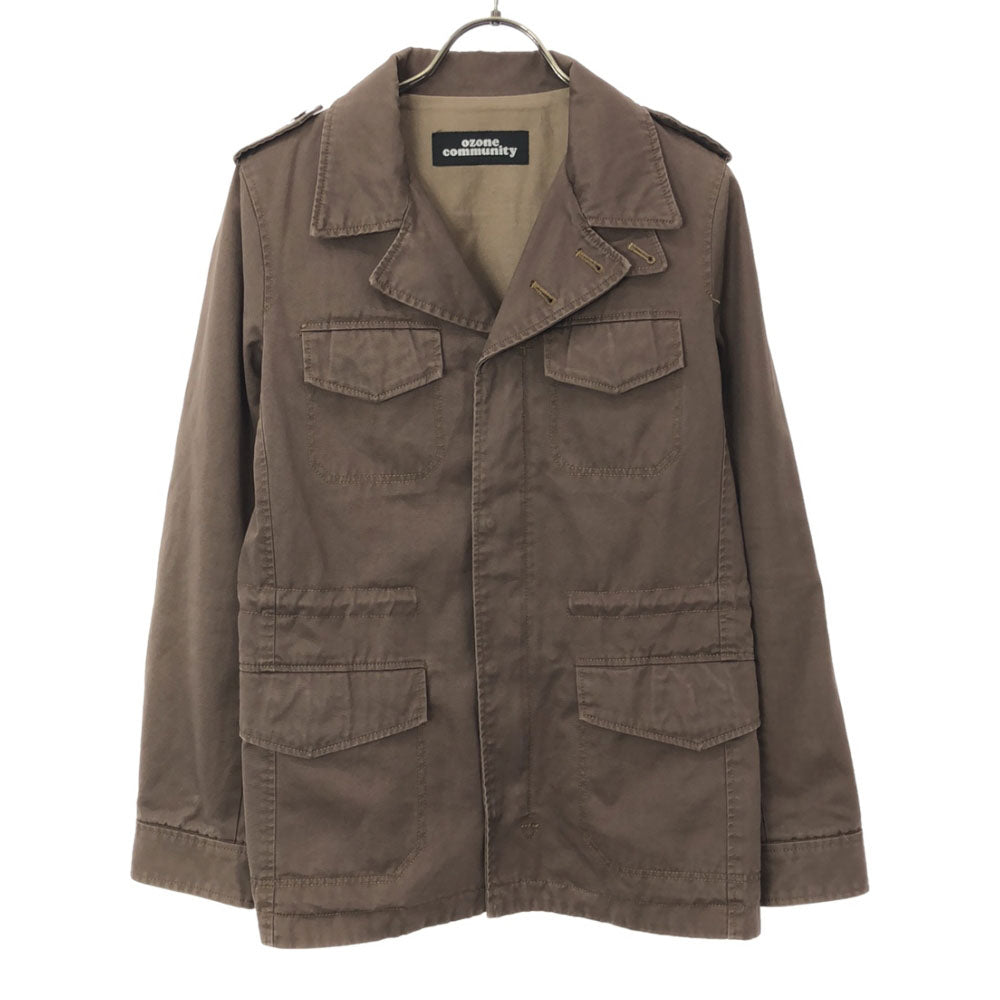 ozone community オゾンコミュニティ 日本製 サファリジャケット ブラウン レディース