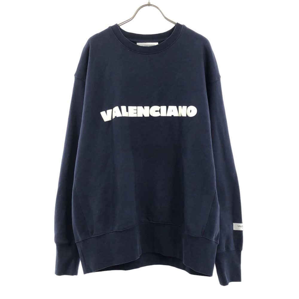 バレンシアーノバイケルメ 長袖 スウェット トレーナー L ネイビー 裏起毛 サッカー メンズ