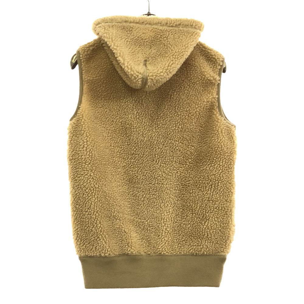 GYMPHLEX ジムフレックス ボア ベスト 12 ベージュ フード付き レディース