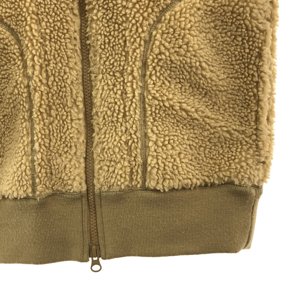 GYMPHLEX ジムフレックス ボア ベスト 12 ベージュ フード付き レディース