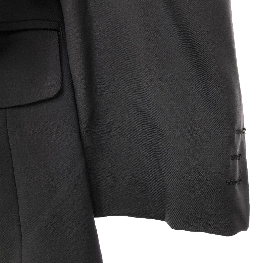 ランバン スタジオ ウールブレンド テーラードジャケット 50 チャコールグレー メンズ