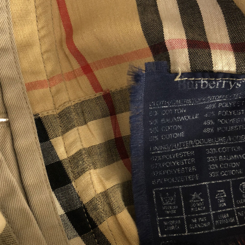 Burberrys バーバリーズ 80s 英国製 ヴィンテージ ステンカラーコート ベージュ 裏地ノバチェック柄 ヴィンテージ メンズ