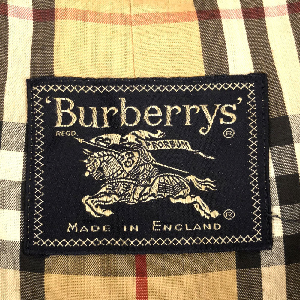 Burberrys バーバリーズ 80s 英国製 ヴィンテージ ステンカラーコート ベージュ 裏地ノバチェック柄 ヴィンテージ メンズ