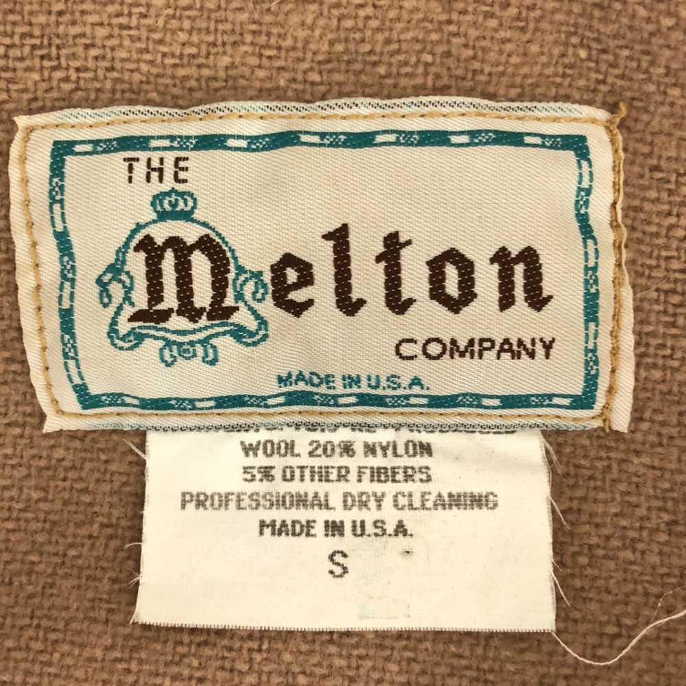 melton メルトン 80s USA製 ヴィンテージ ジップジャケット S ブラウン メンズ