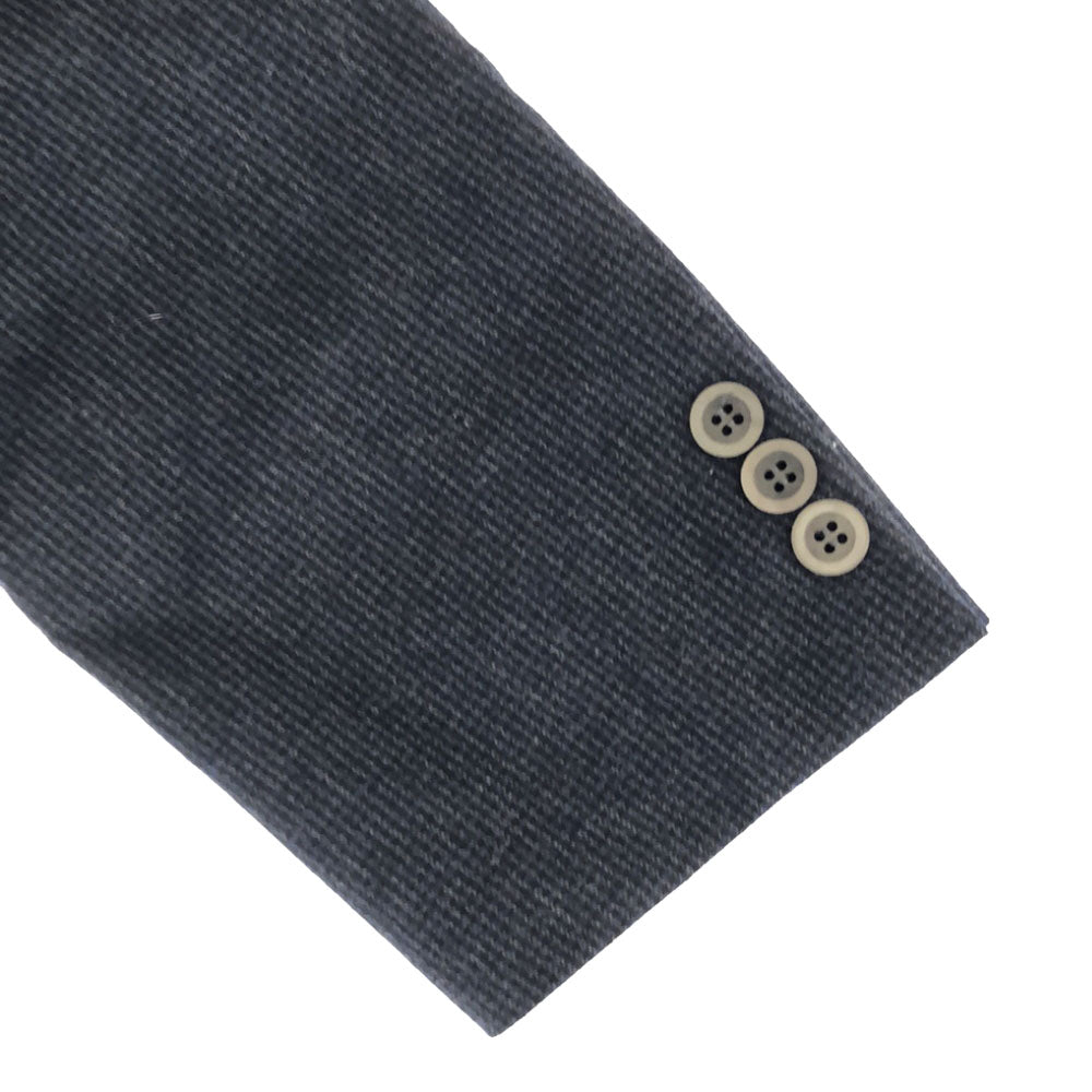 Durban ダーバン ウール チェック柄 テーラードジャケット 42 ネイビー×グレー 裏地付き メンズ