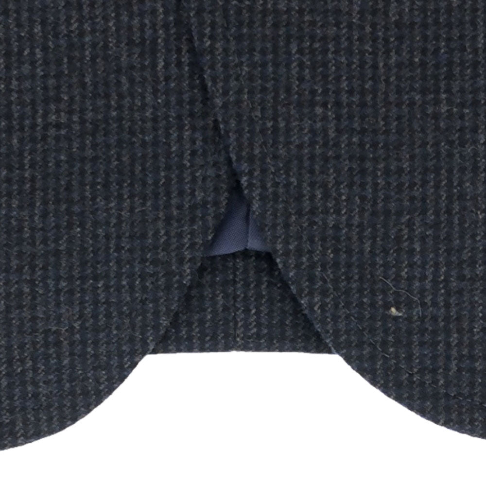 Durban ダーバン ウール チェック柄 テーラードジャケット 42 ネイビー×グレー 裏地付き メンズ