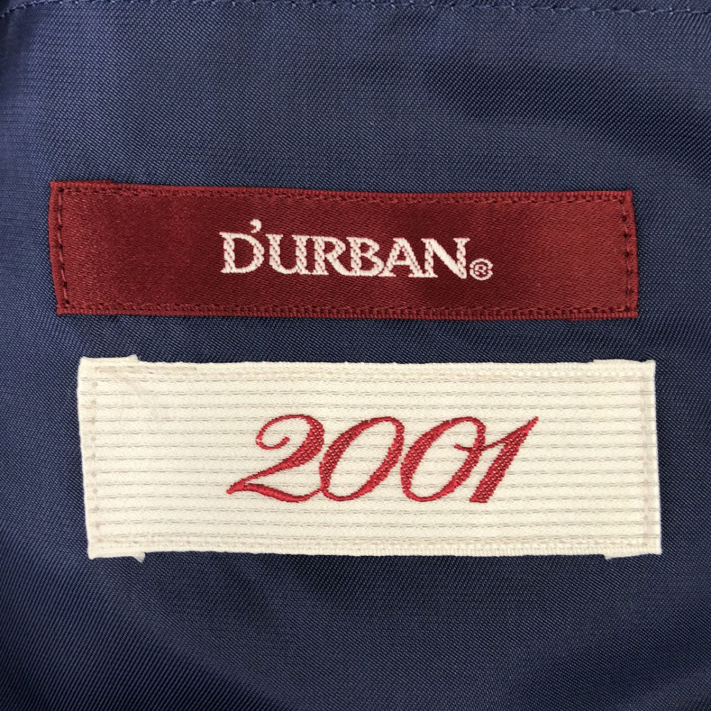 Durban ダーバン ウール チェック柄 テーラードジャケット 42 ネイビー×グレー 裏地付き メンズ