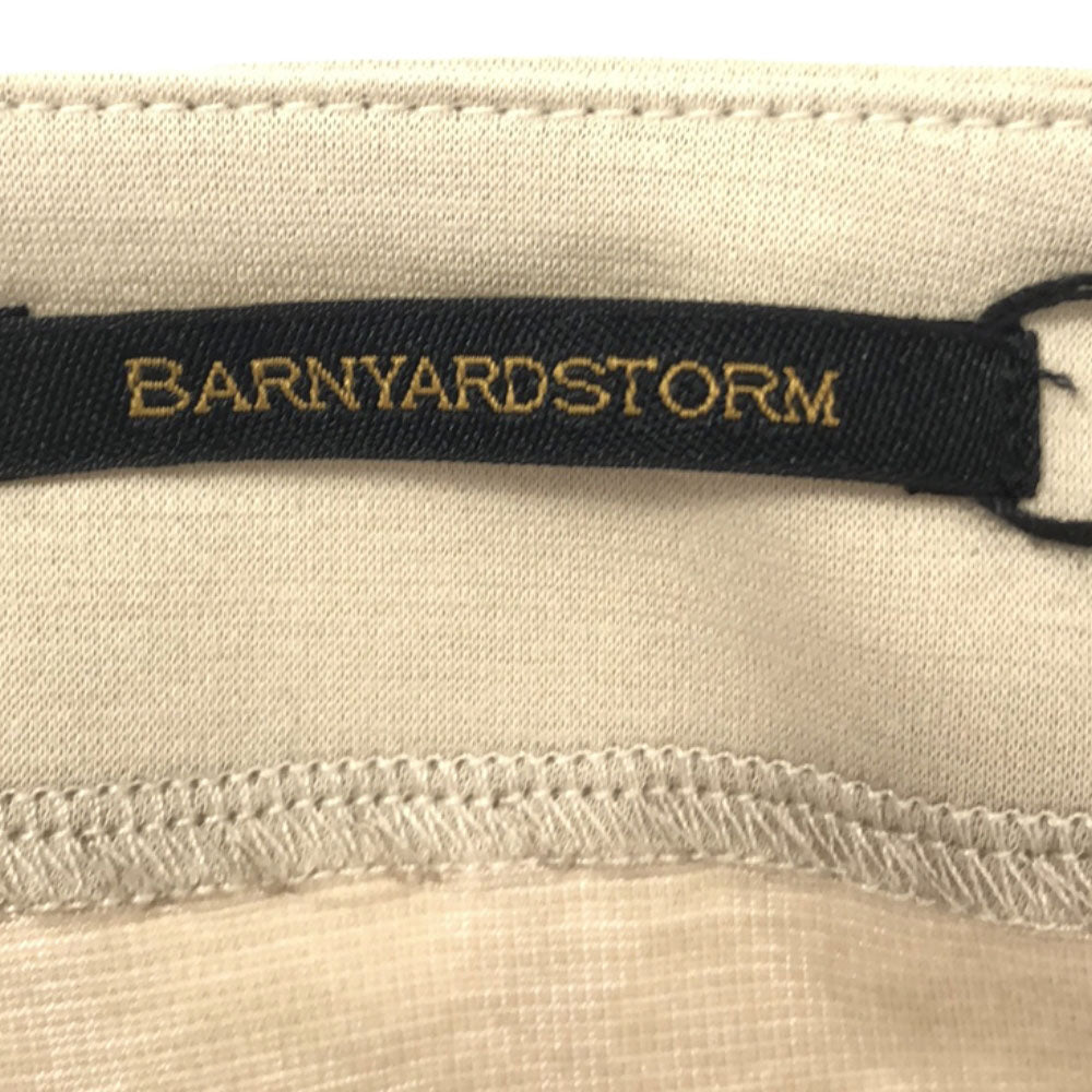 未使用 BARNYARDSTORM バンヤードストーム 5分袖 カットソー 0 ベージュ系 タグ付き レディース