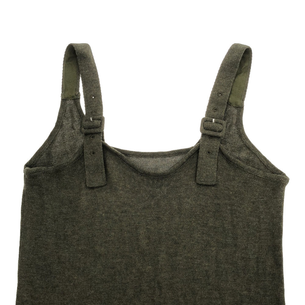 AMERI UNDRESSED アメリ 長袖 ニット カーディガン 上下 セットアップ S カーキ サロペット レディース