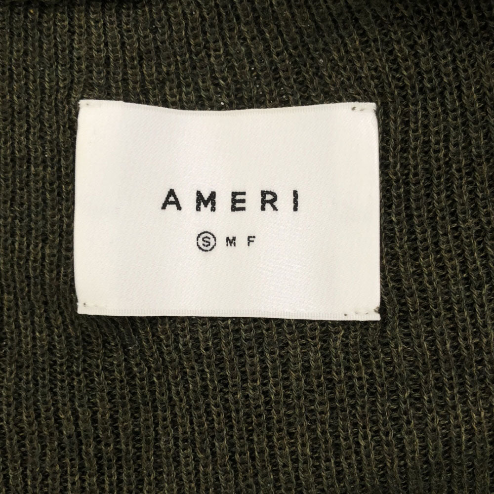 AMERI UNDRESSED アメリ 長袖 ニット カーディガン 上下 セットアップ S カーキ サロペット レディース