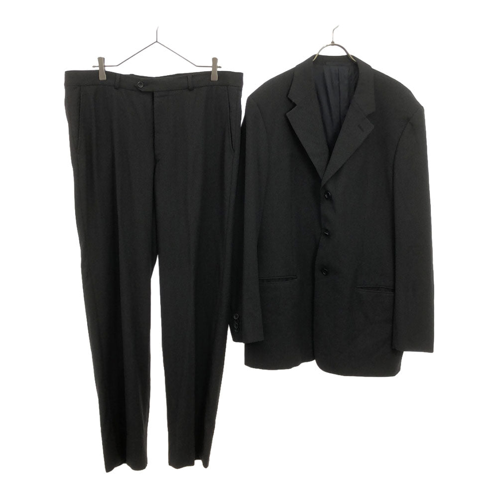 ARMANI COLLEZIONI アルマーニ コレツィオーニ イタリア製 ウールブレンド スーツ 上下 セットアップ ブラック メンズ